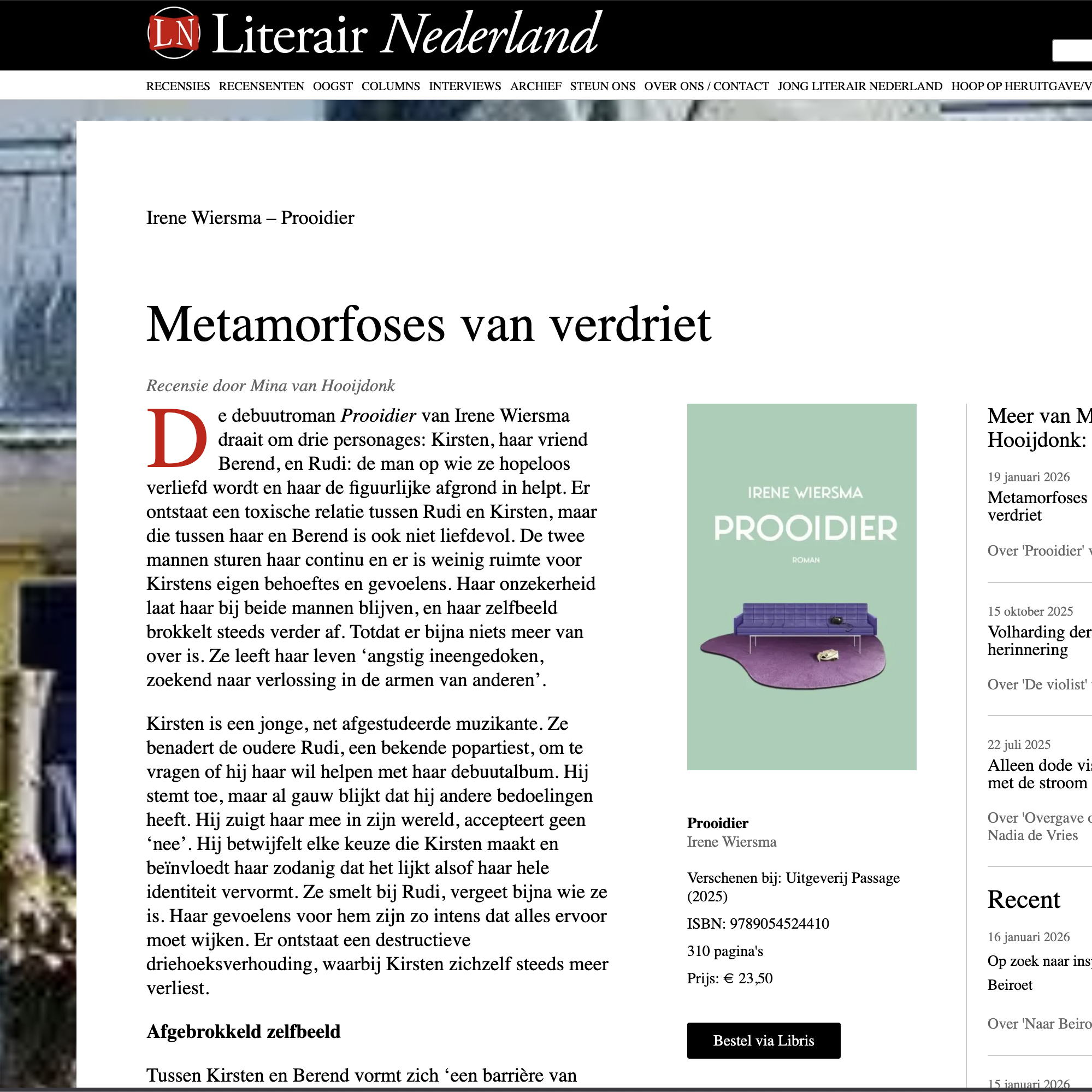 Recensie Literair Nederland