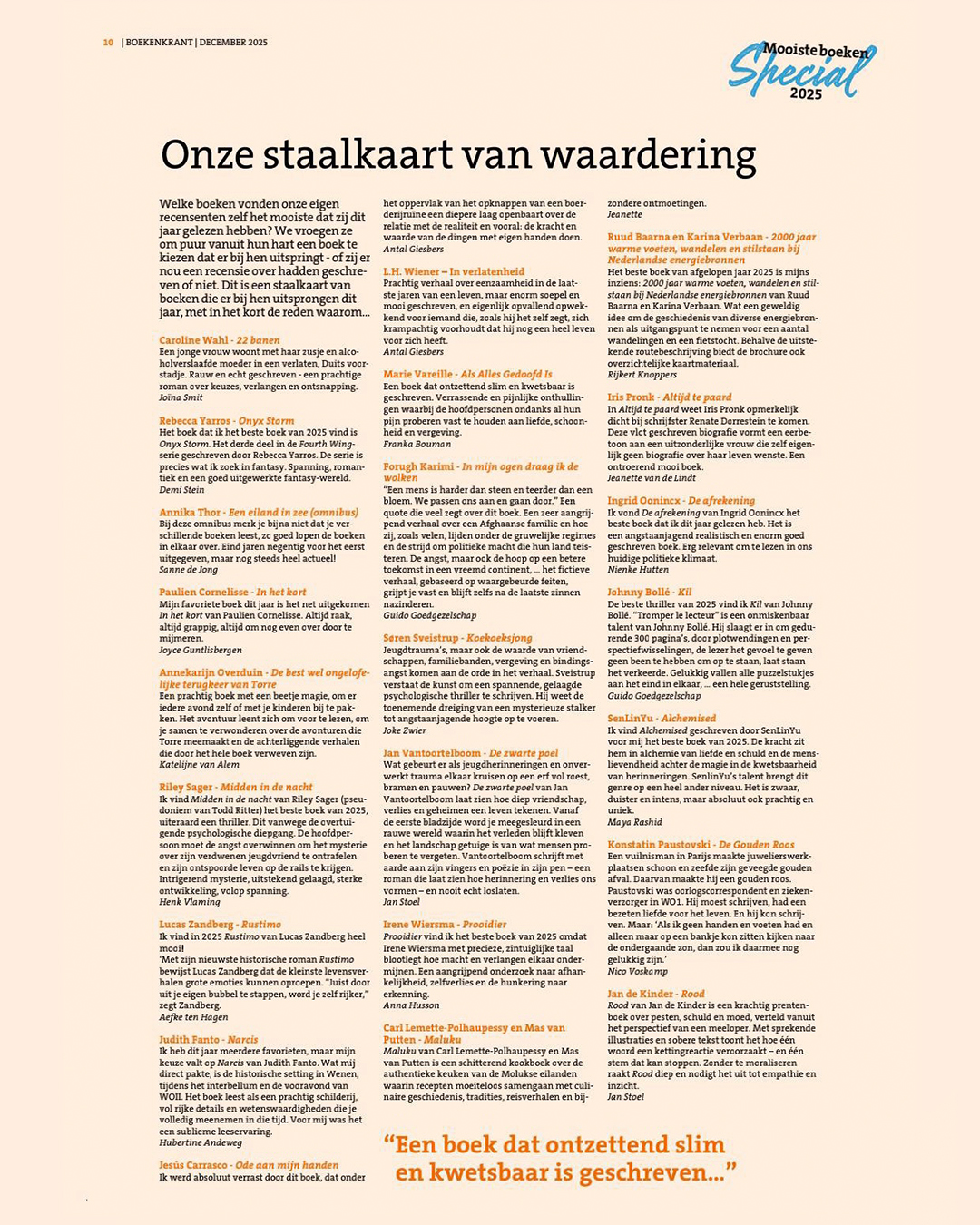 Boekenkrant: Mooiste Boeken Special 2025